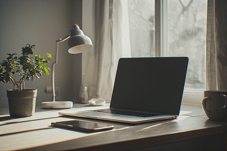 Powered-down digital devices creating a temporary sense of calm