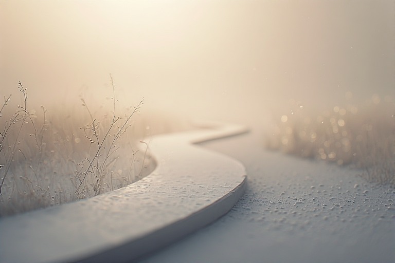 A single path that represents a minimalist visual metaphor of a clean digital environment