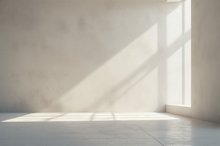 A serene minimalist scene representing solitude