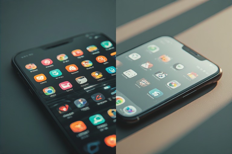 Digital minimalism contrasted with modern tech overload, symbolizing trend versus lifestyle transformation