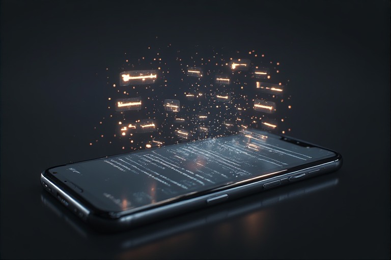 Smartphone with soft glowing notifications floating above screen, symbolic of the multitasking myth