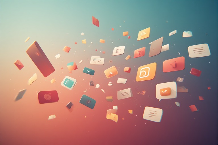 Abstract illustration showing digital notifications pulling attention in multiple directions showing why it so difficult to rebuild your focus.