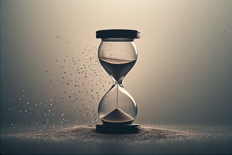 An hourglass representing the cost of time