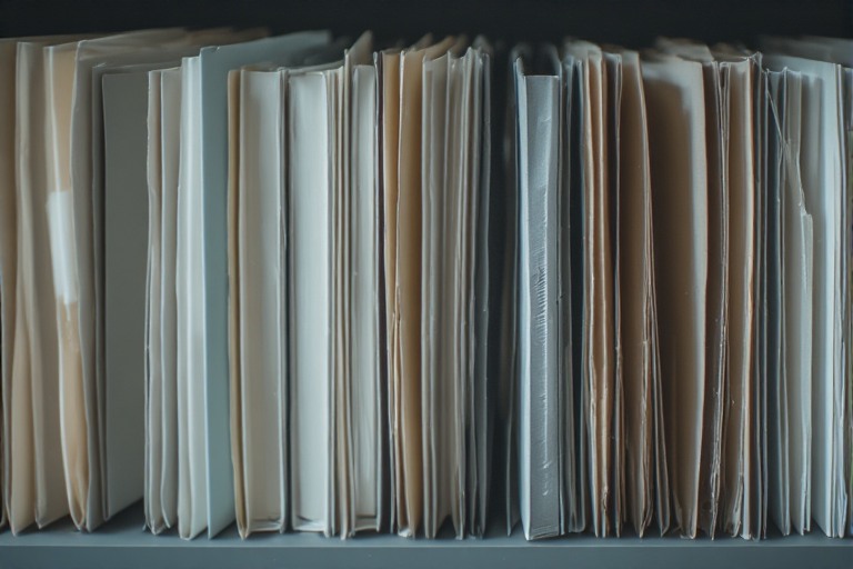 Simple and organized folders representing file decluttering