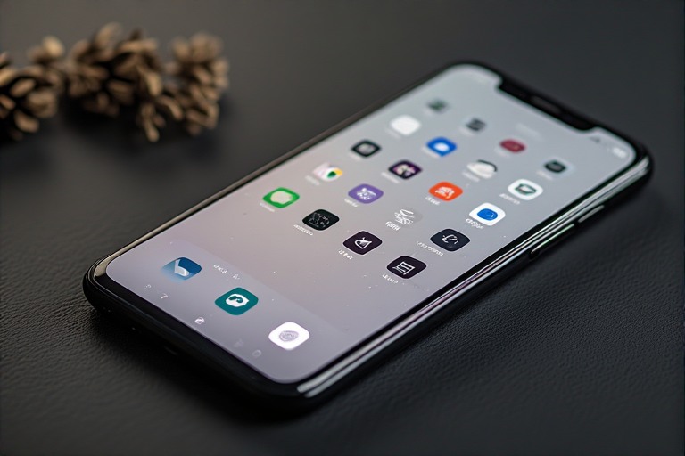 A smart phone home screen with intentionally chosen apps