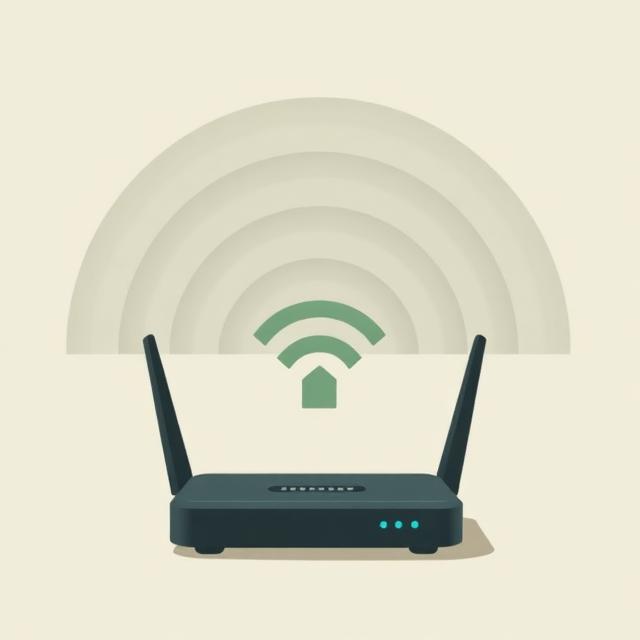 Illustration of a home router and Wi-Fi signal representing network exposure