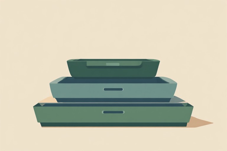 Illustration of three sorting trays representing high, medium, and low priority security fixes