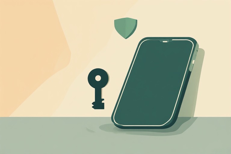 Simple illustration of two-factor authentication adding a second layer of protection to a phone