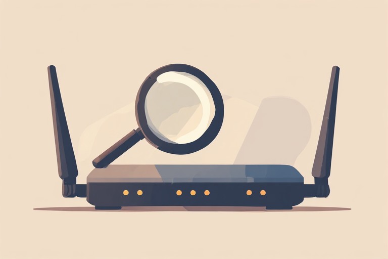 Illustration of checking a home router's settings for a dedicated IoT network option