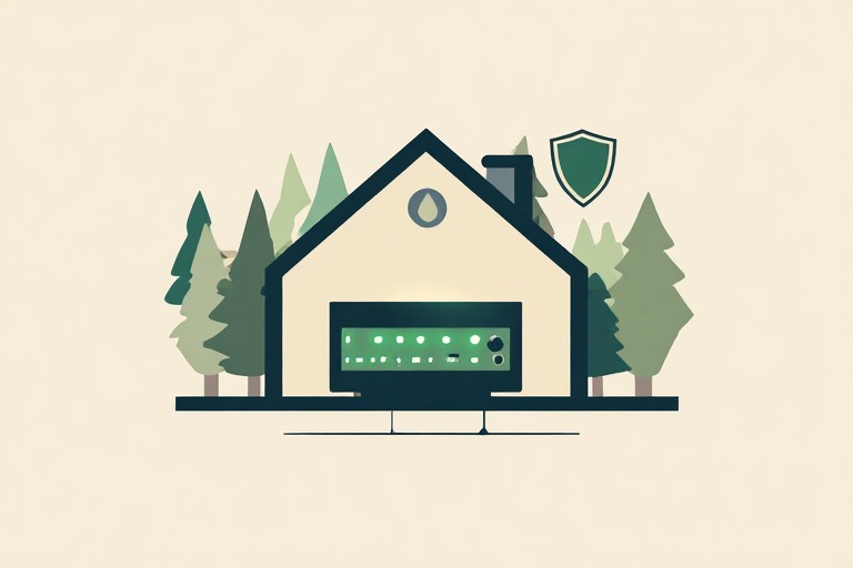 Self-hosting for privacy shown as a home server protected inside a simple house icon
