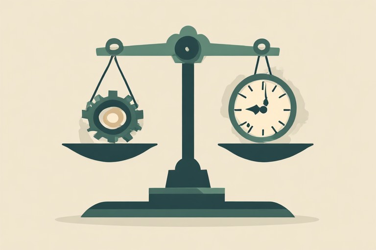 Balance scale weighing time and effort against control over your own data